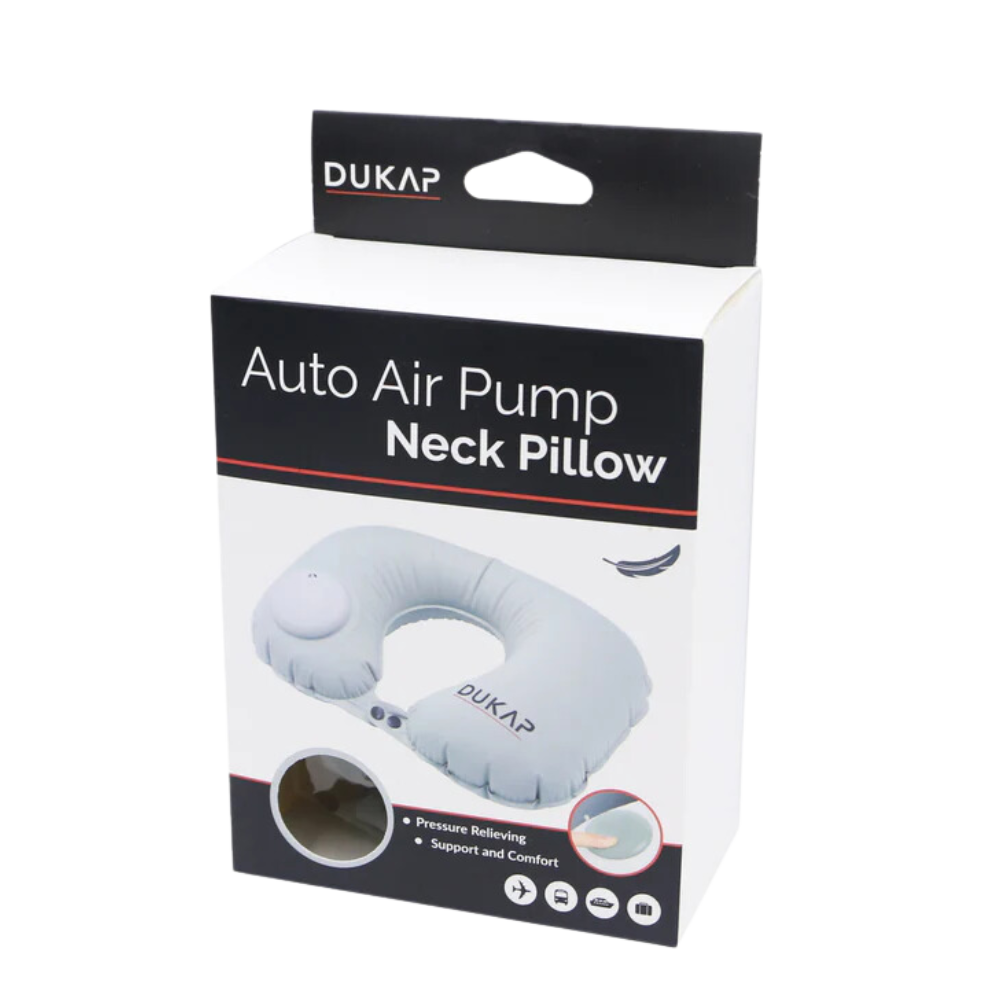 Auto Inflatable Air Pump Neck Travel Pillow