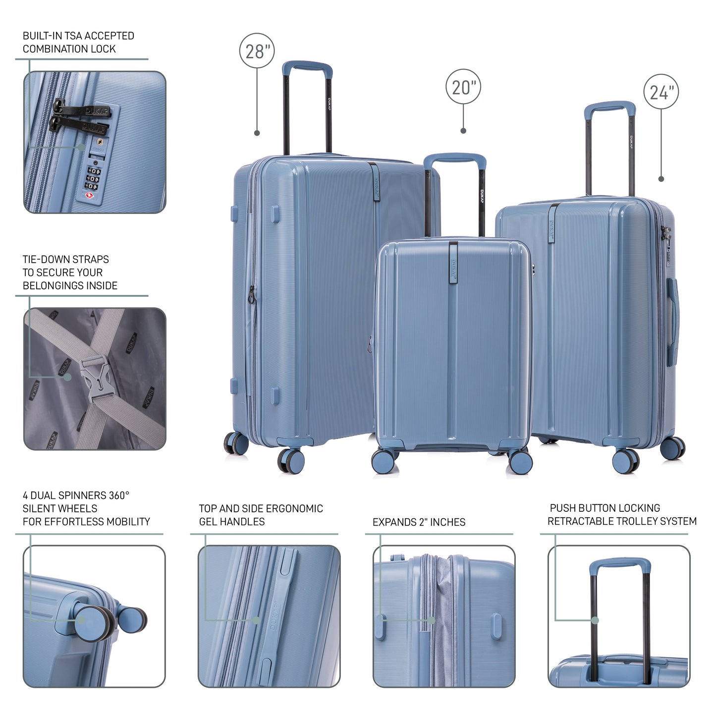 AIRLEY 3 Piece Set 20''/24''/28''