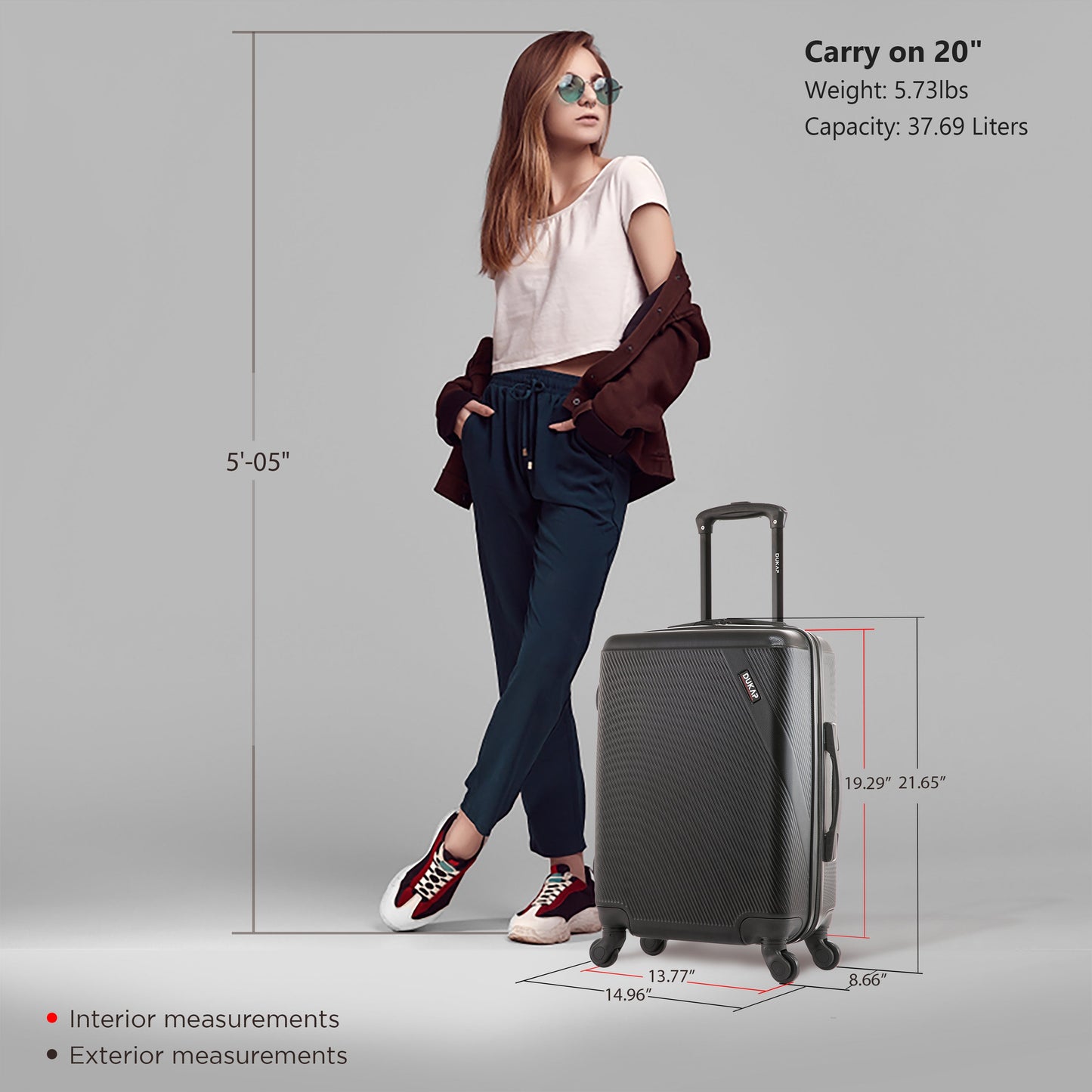 DISCOVERY Hardside Spinner 20-Inch Carry-On Luggage