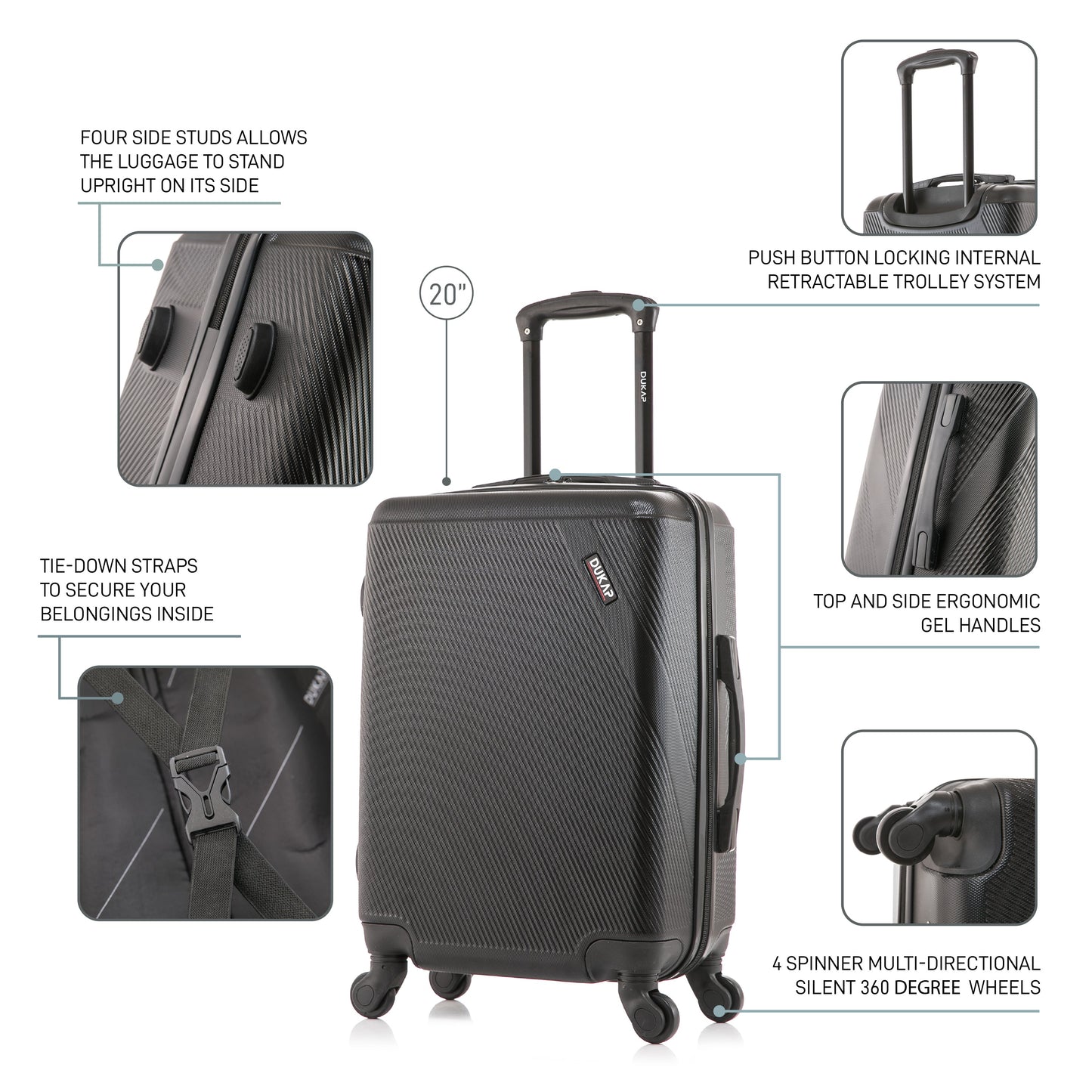 DISCOVERY Hardside Spinner 20-Inch Carry-On Luggage