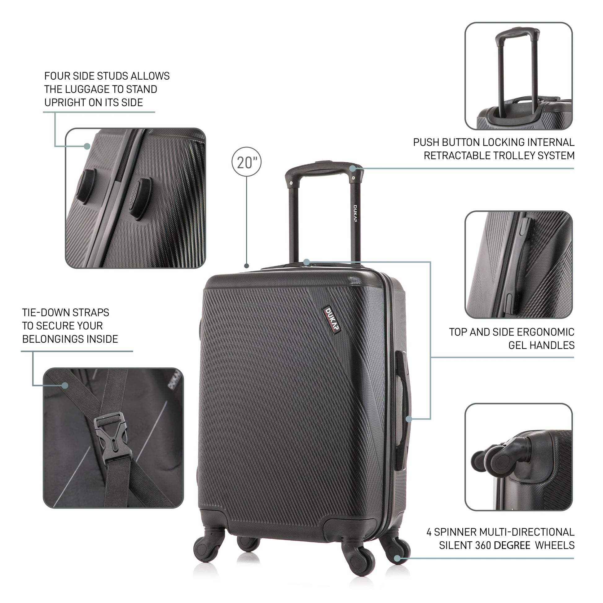DISCOVERY Hardside Spinner 20-Inch Carry-On Luggage