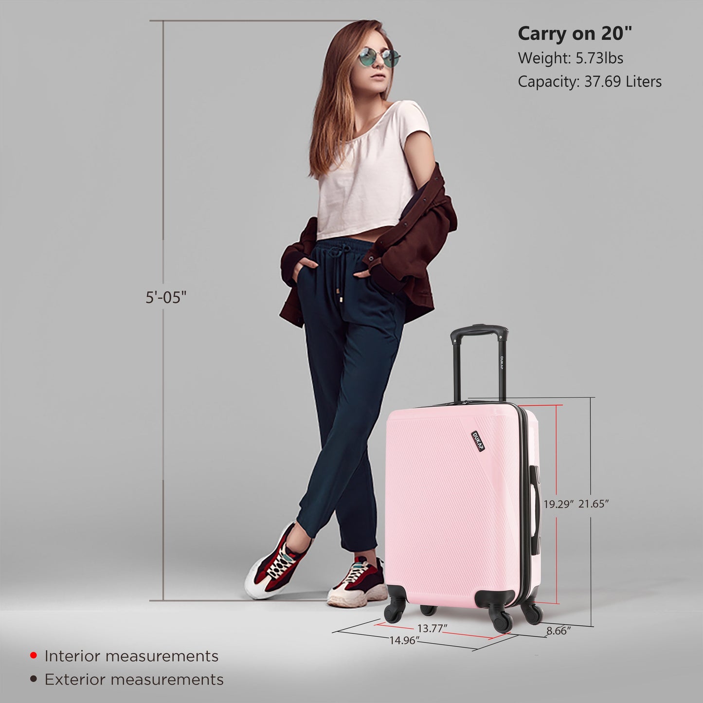 DISCOVERY Hardside Spinner 20-Inch Carry-On Luggage
