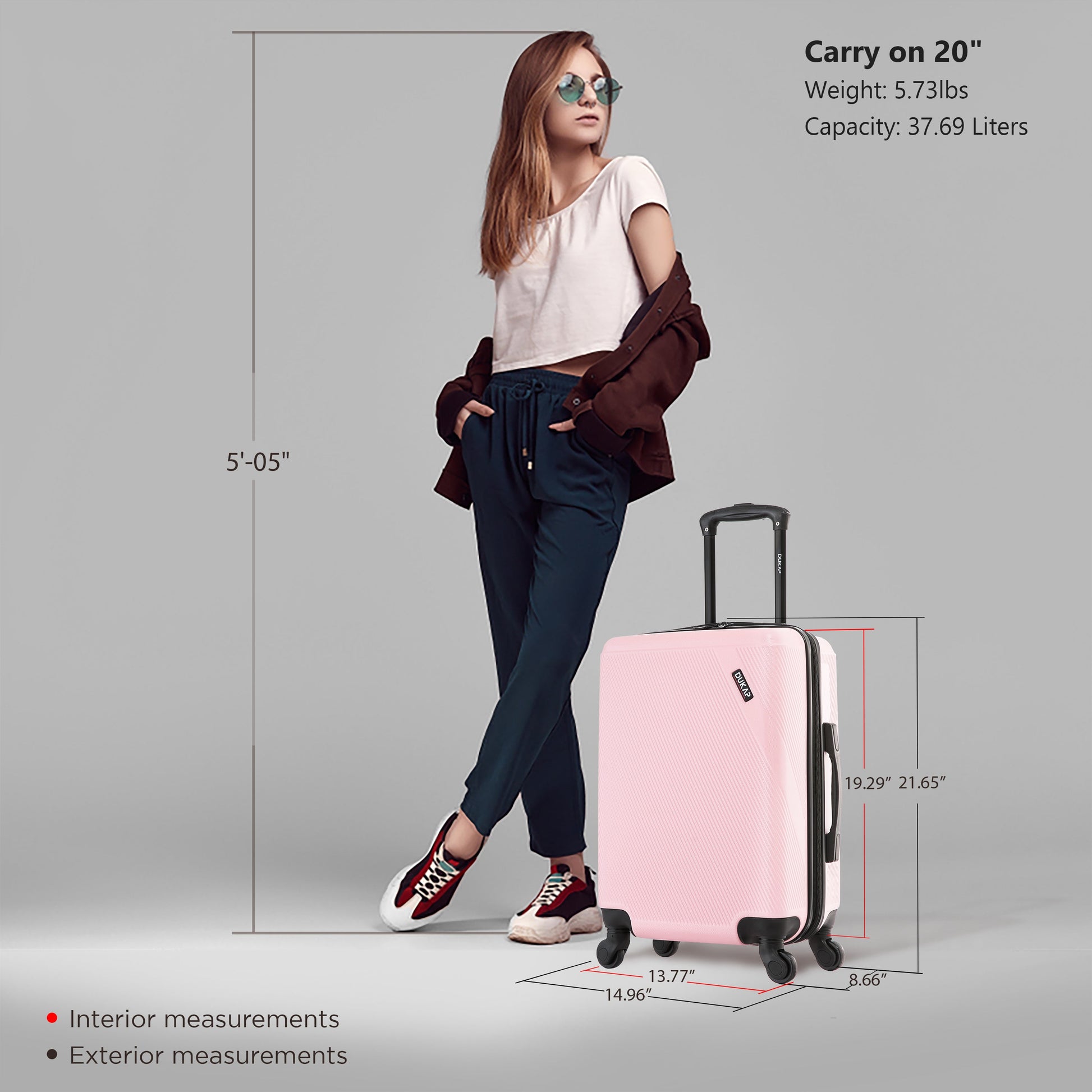 DISCOVERY Hardside Spinner 20-Inch Carry-On Luggage