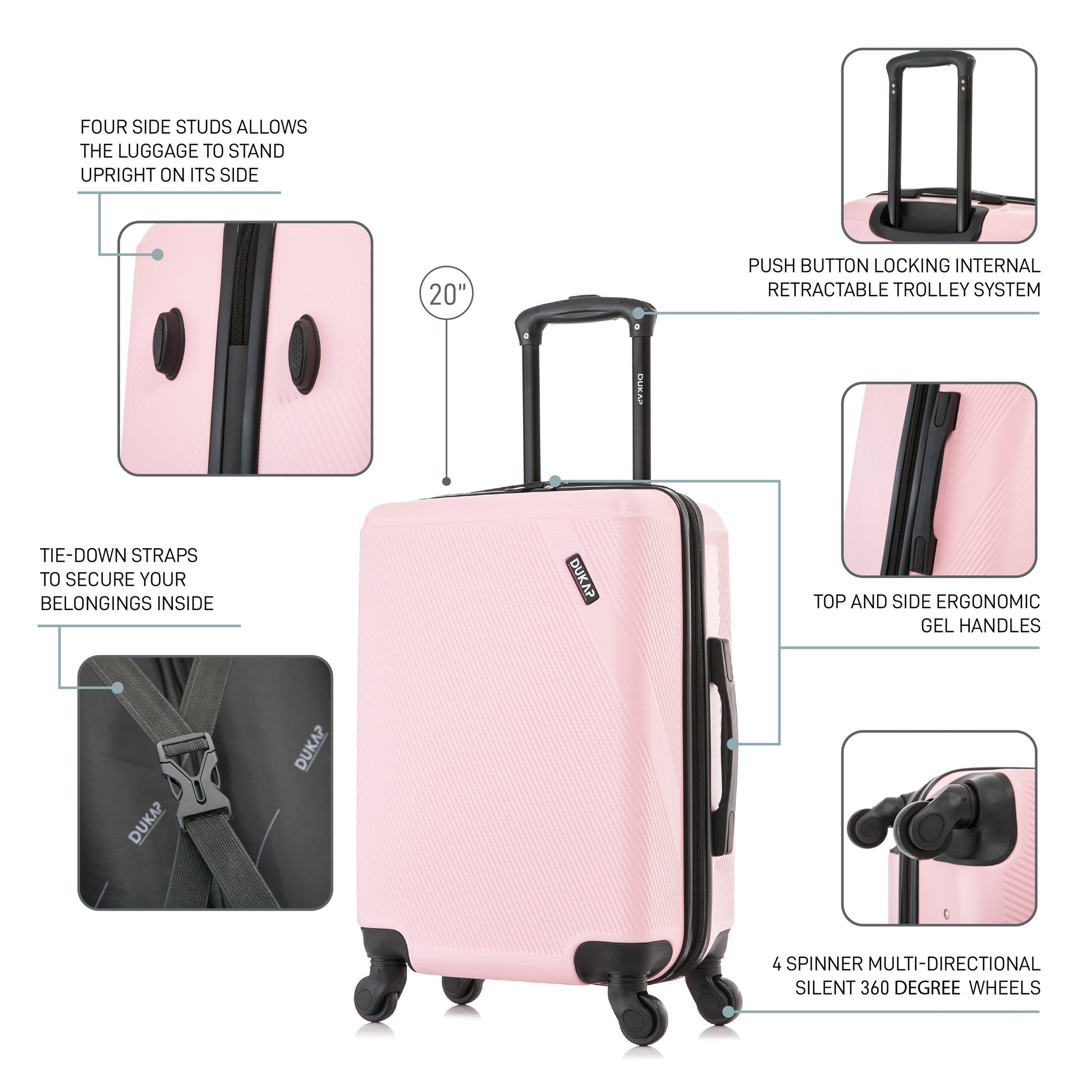 DISCOVERY Hardside Spinner 20-Inch Carry-On Luggage