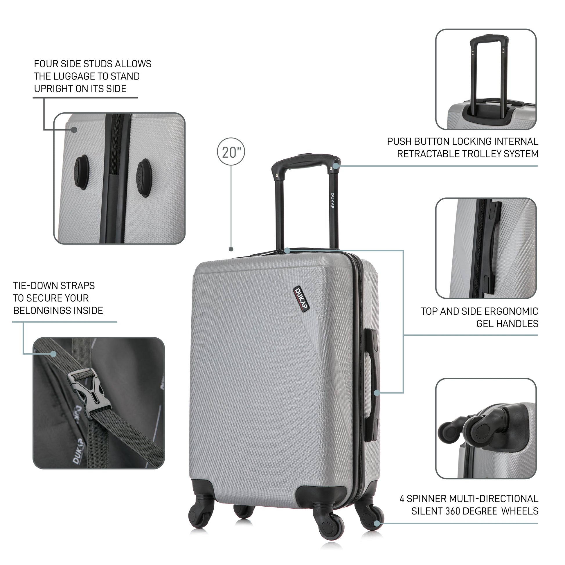 DISCOVERY Hardside Spinner 20-Inch Carry-On Luggage