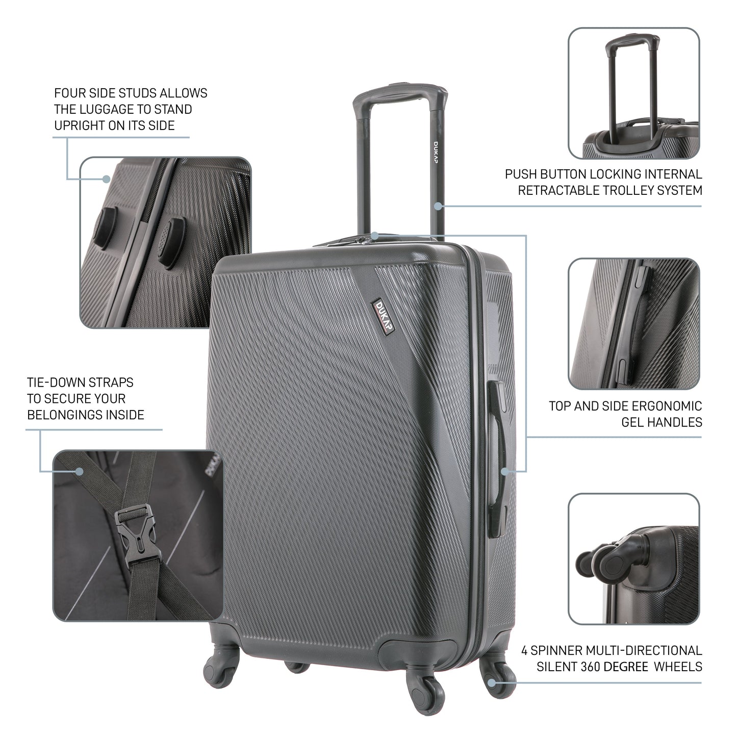 DISCOVERY Hardside Spinner 3 Piece Luggage Set  20/28/32 Inches