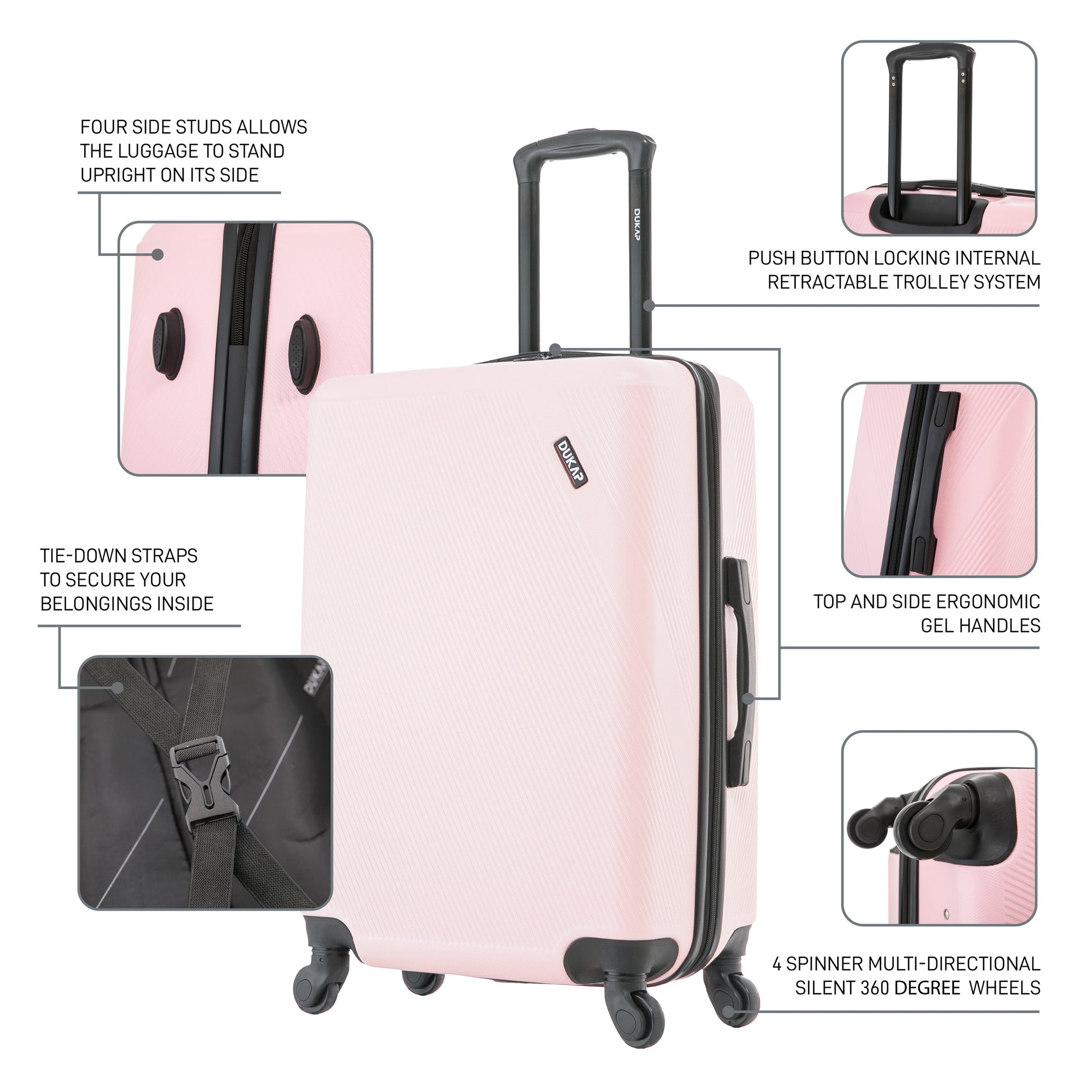 DISCOVERY Hardside Spinner 3 Piece Luggage Set  20/28/32 Inches
