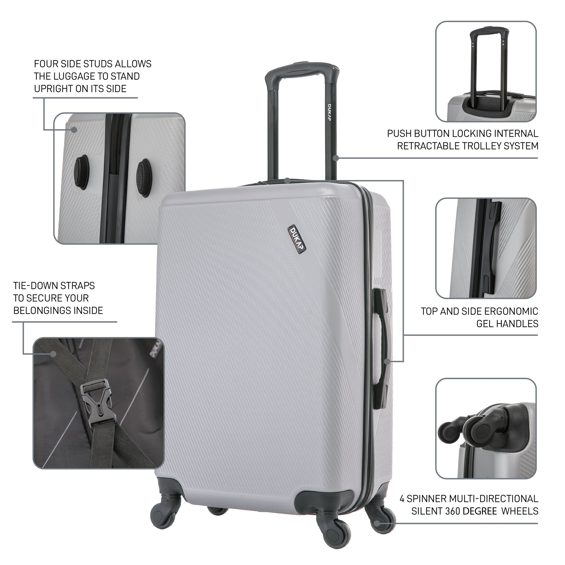 DISCOVERY Hardside Spinner 3 Piece Luggage Set  20/28/32 Inches
