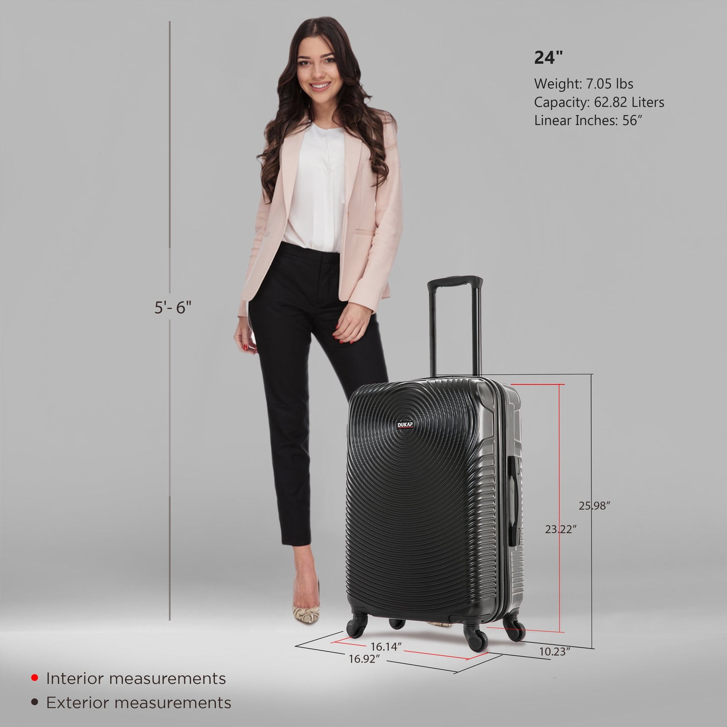 INCEPTION Hardside Spinner 24-Inch Medium Luggage