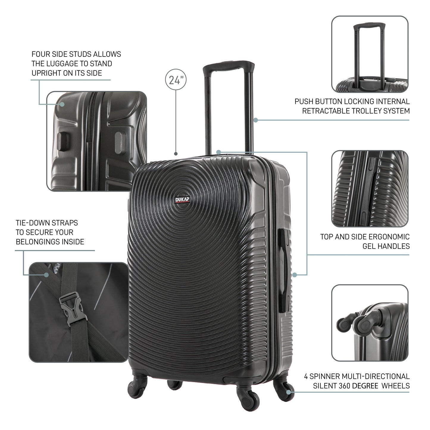 INCEPTION Hardside Spinner 24-Inch Medium Luggage