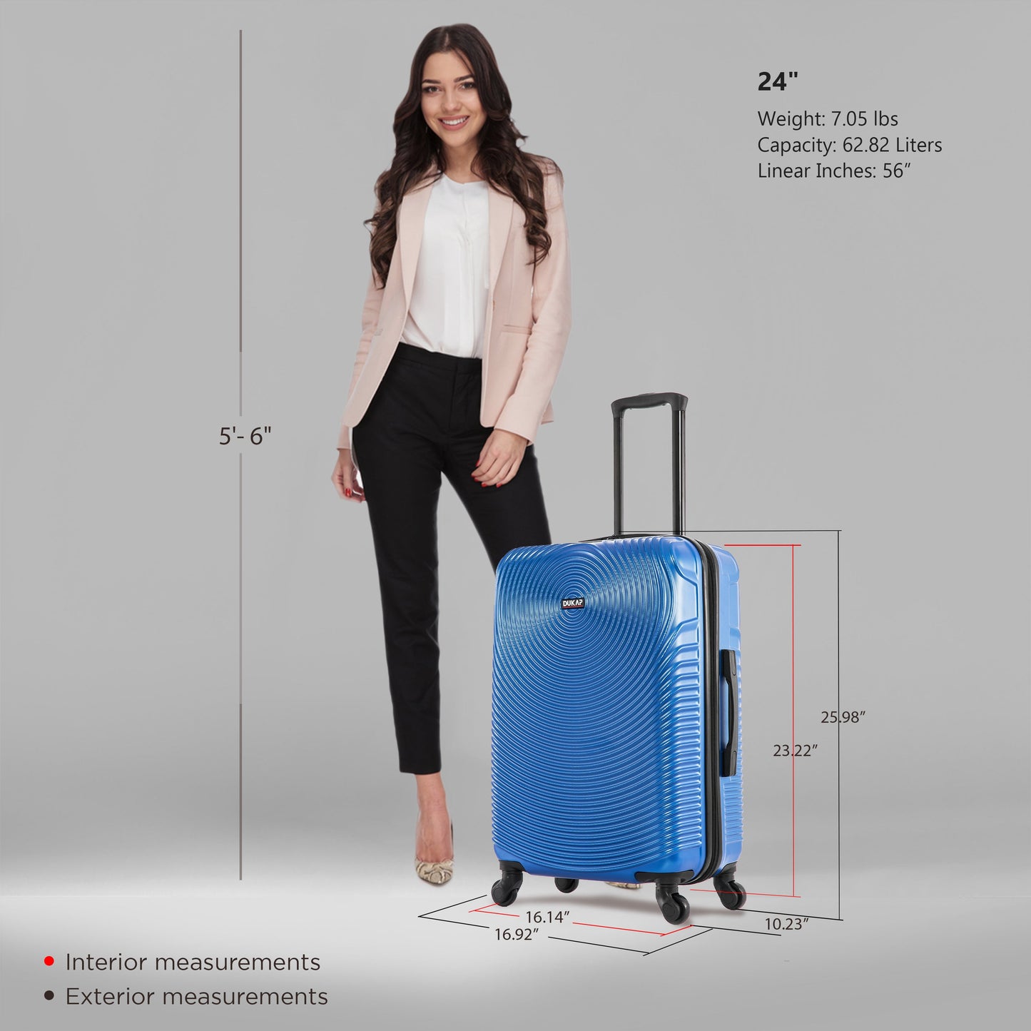 INCEPTION Hardside Spinner 24-Inch Medium Luggage