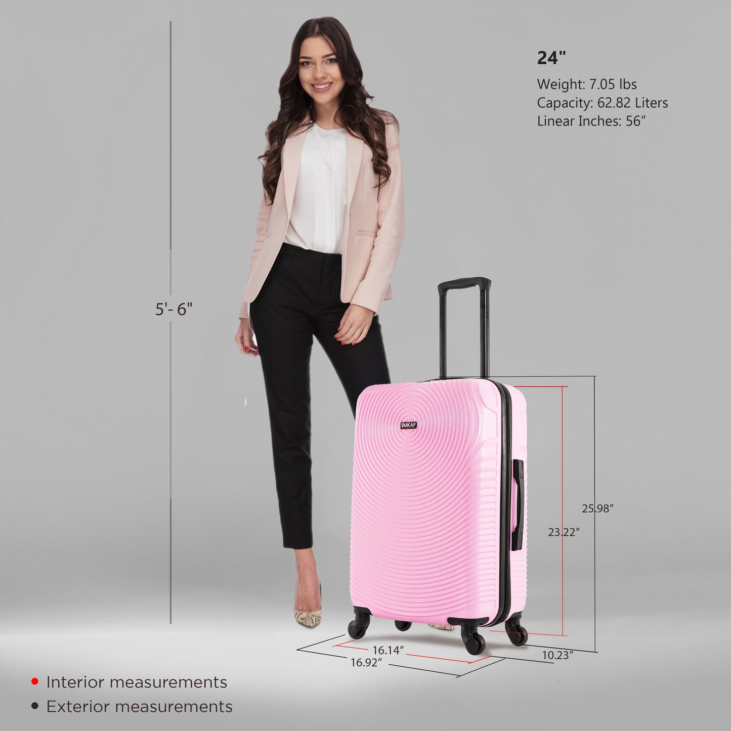 INCEPTION Hardside Spinner 24-Inch Medium Luggage