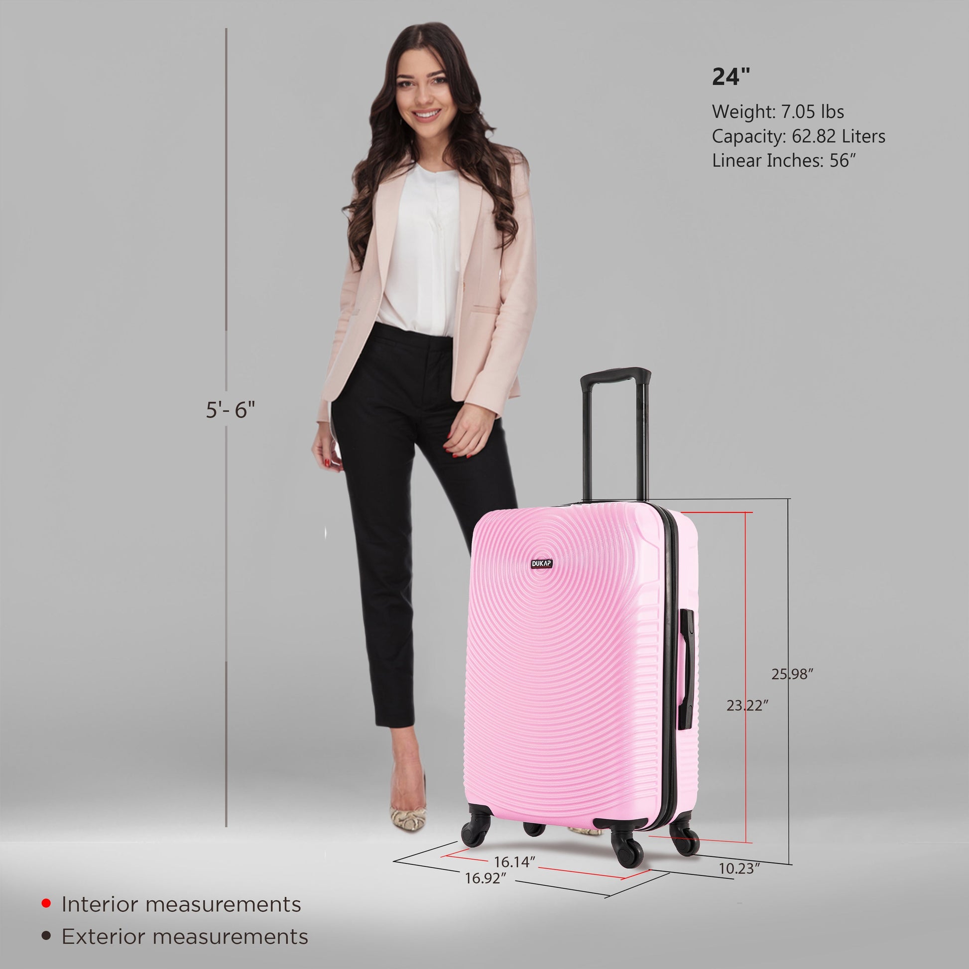 INCEPTION Hardside Spinner 24-Inch Medium Luggage