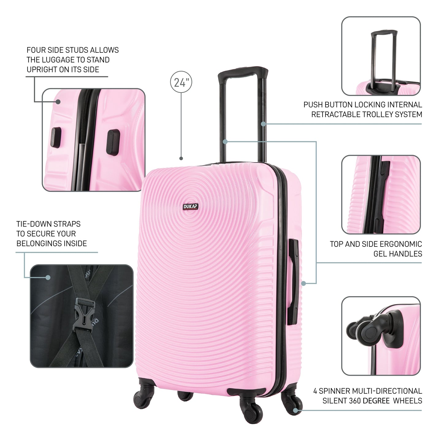 INCEPTION Hardside Spinner 24-Inch Medium Luggage