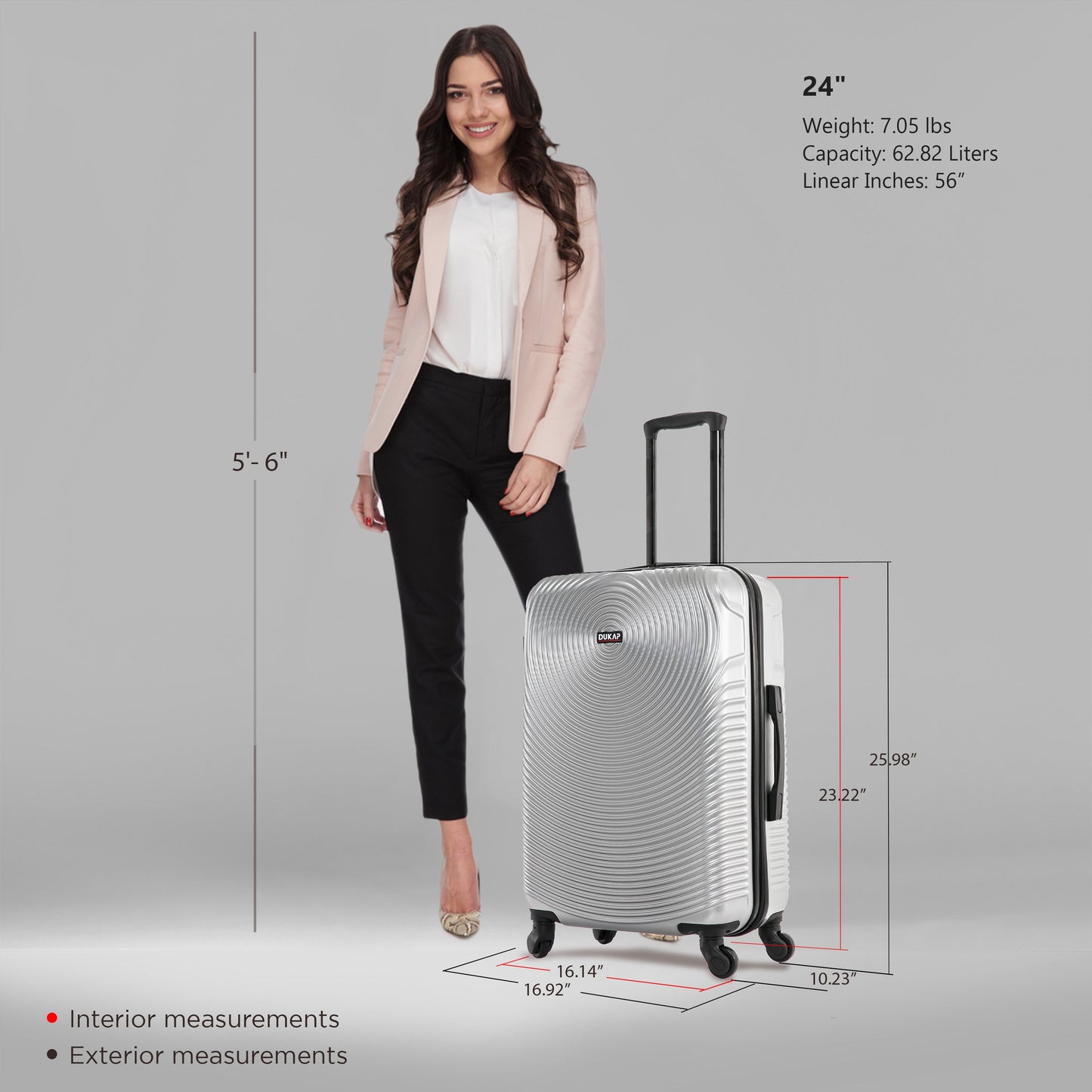 INCEPTION Hardside Spinner 24-Inch Medium Luggage