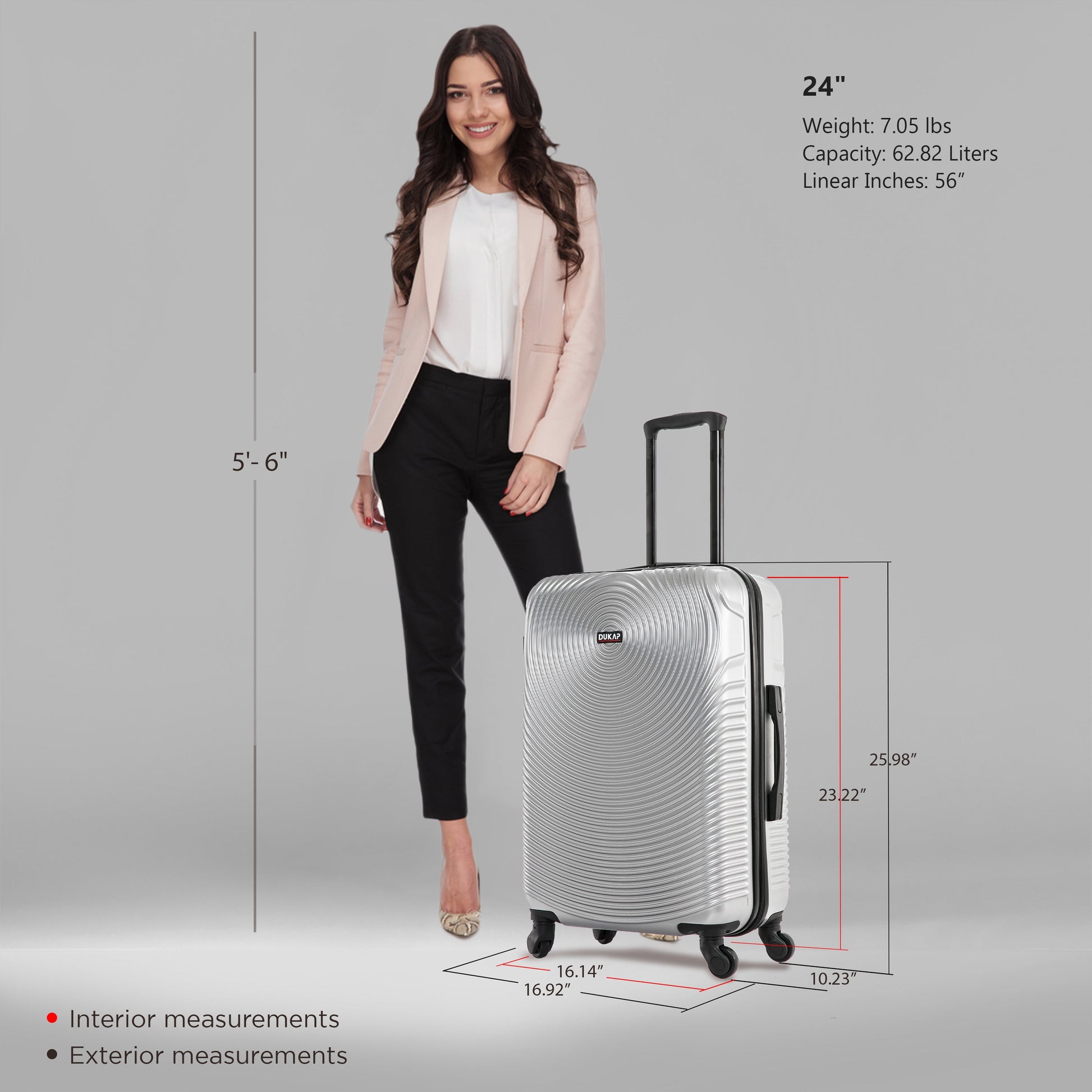 INCEPTION Hardside Spinner 24-Inch Medium Luggage