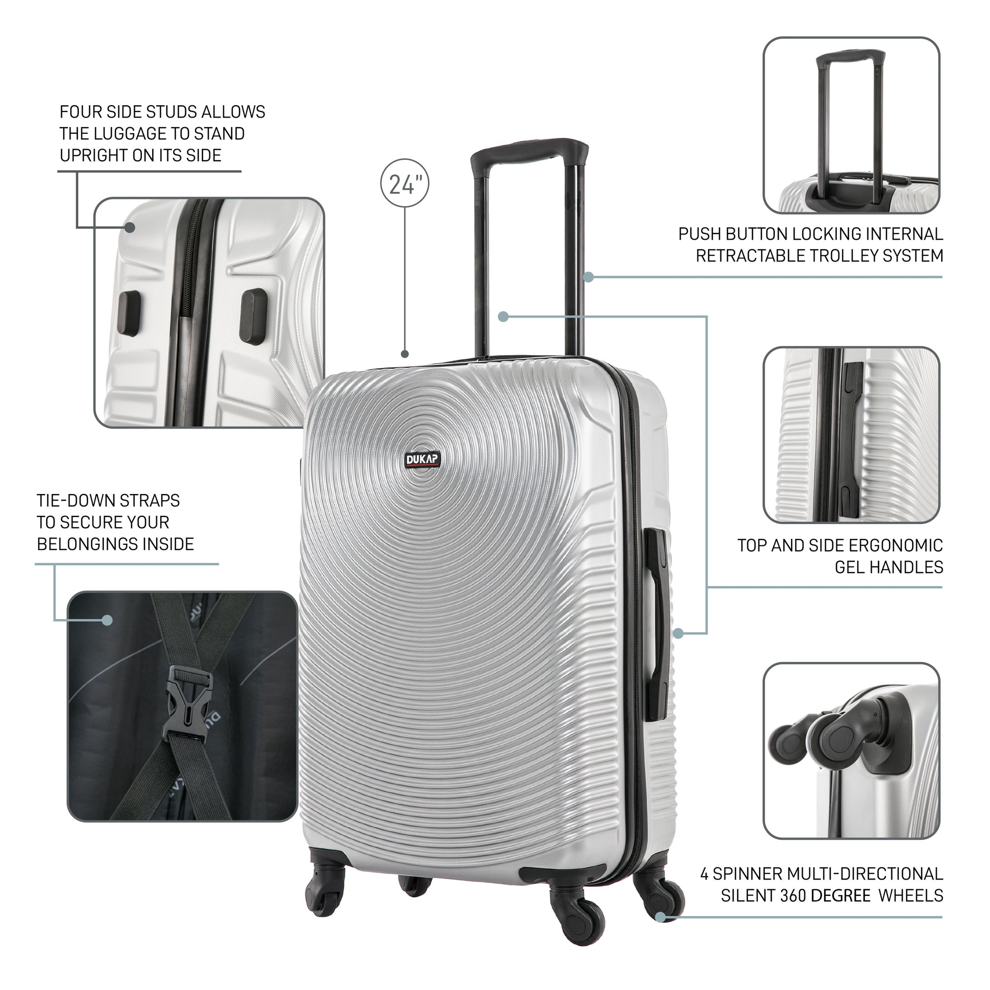 INCEPTION Hardside Spinner 24-Inch Medium Luggage
