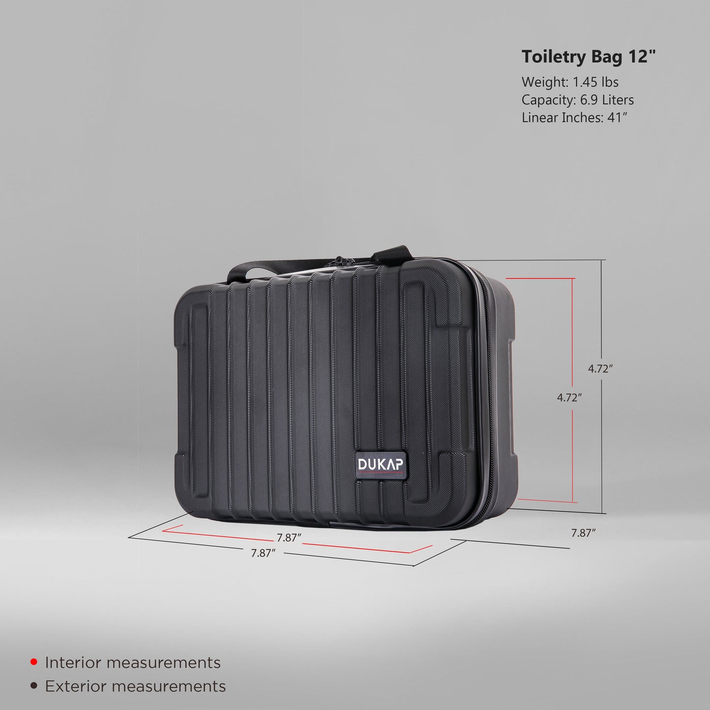 TOUR  Lightweight Hardside Spinner 12-Inch Toiletry Bag