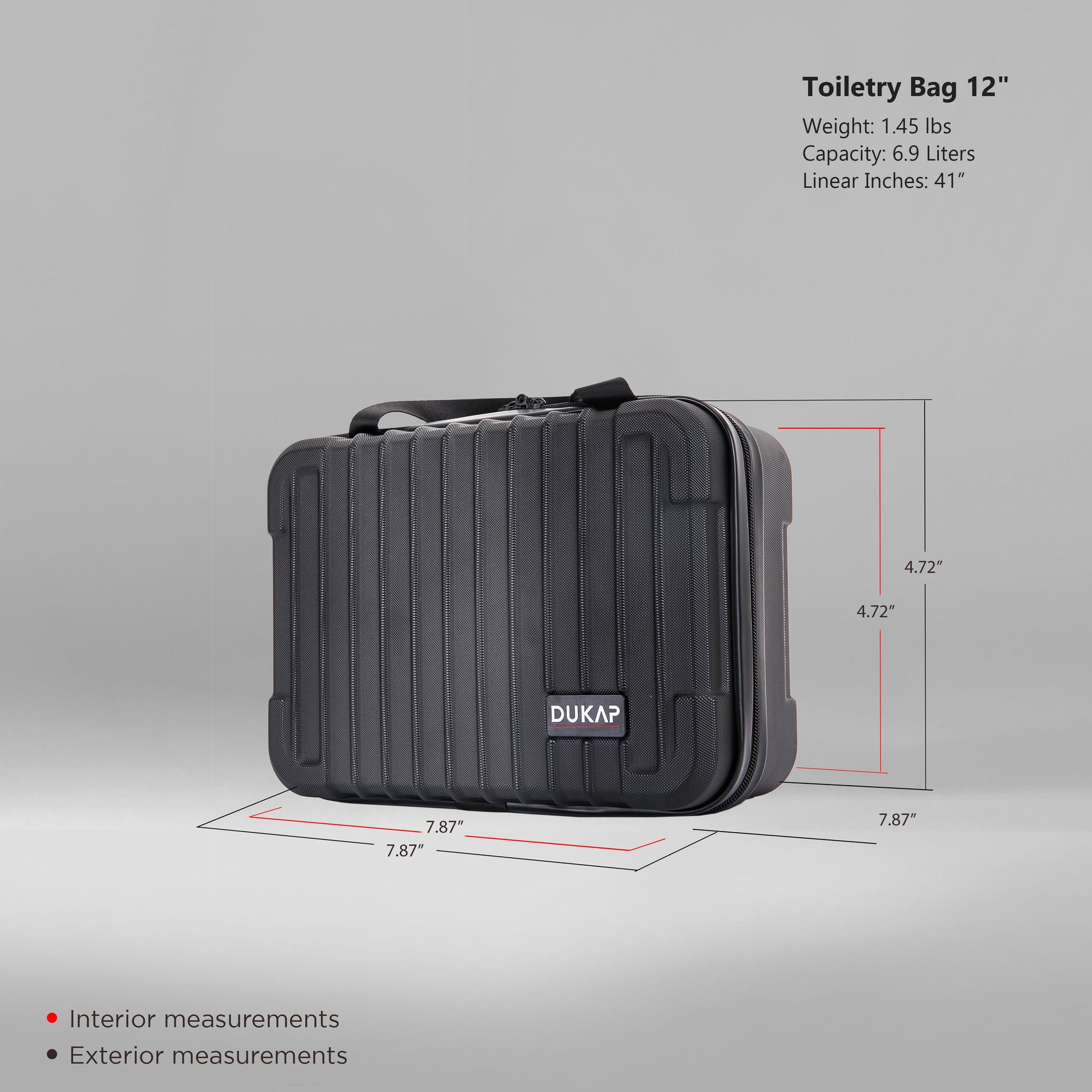 TOUR  Lightweight Hardside Spinner 12-Inch Toiletry Bag