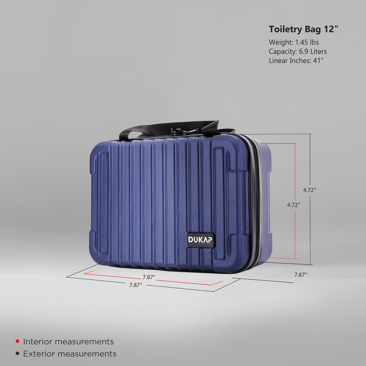 TOUR  Lightweight Hardside Spinner 12-Inch Toiletry Bag
