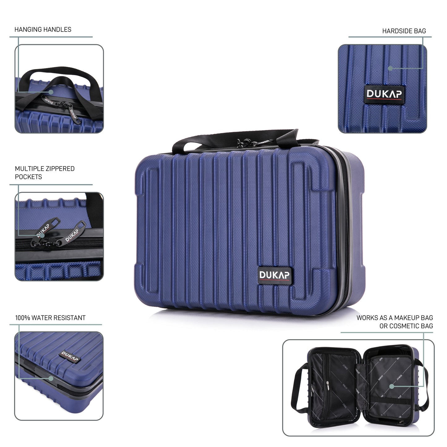 TOUR  Lightweight Hardside Spinner 12-Inch Toiletry Bag