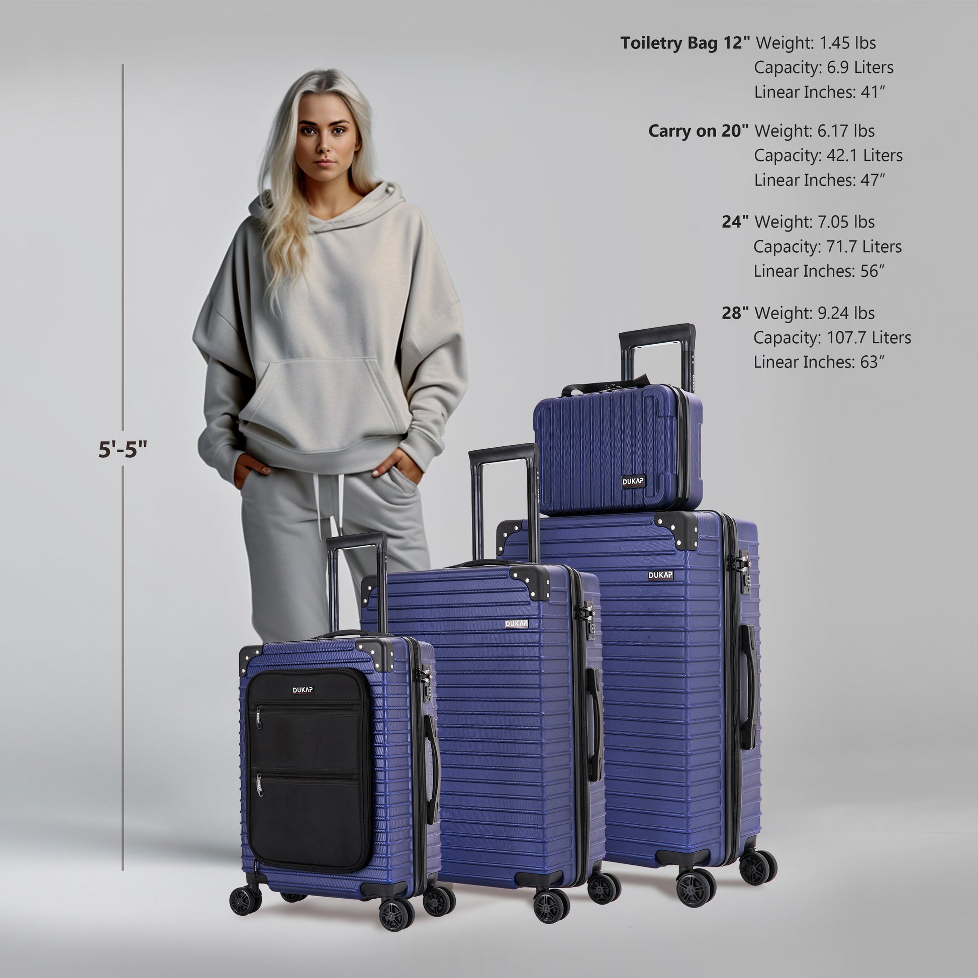 TOUR  Hardside Spinner 4 Piece Luggage Set  12/20/28/32 Inches