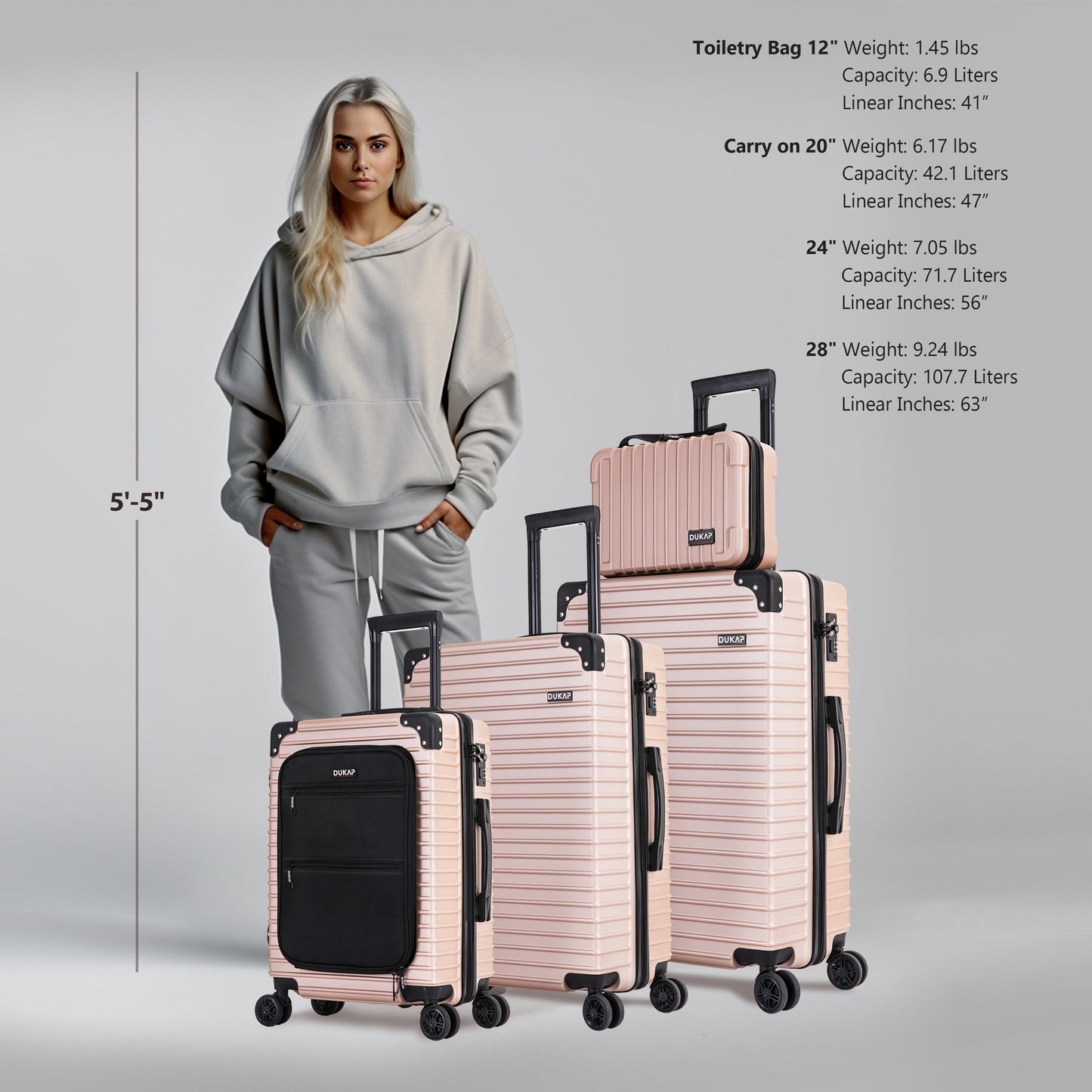 TOUR  Hardside Spinner 4 Piece Luggage Set  12/20/28/32 Inches