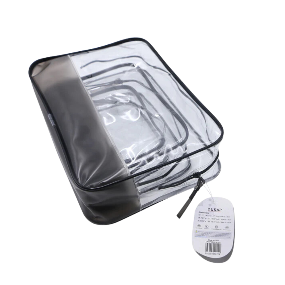 Clear Waterproof Packing Cubes - 3 Piece Set