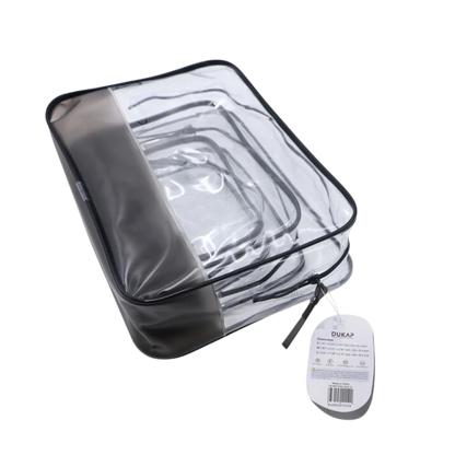 Clear Waterproof Packing Cubes - 3 Piece Set