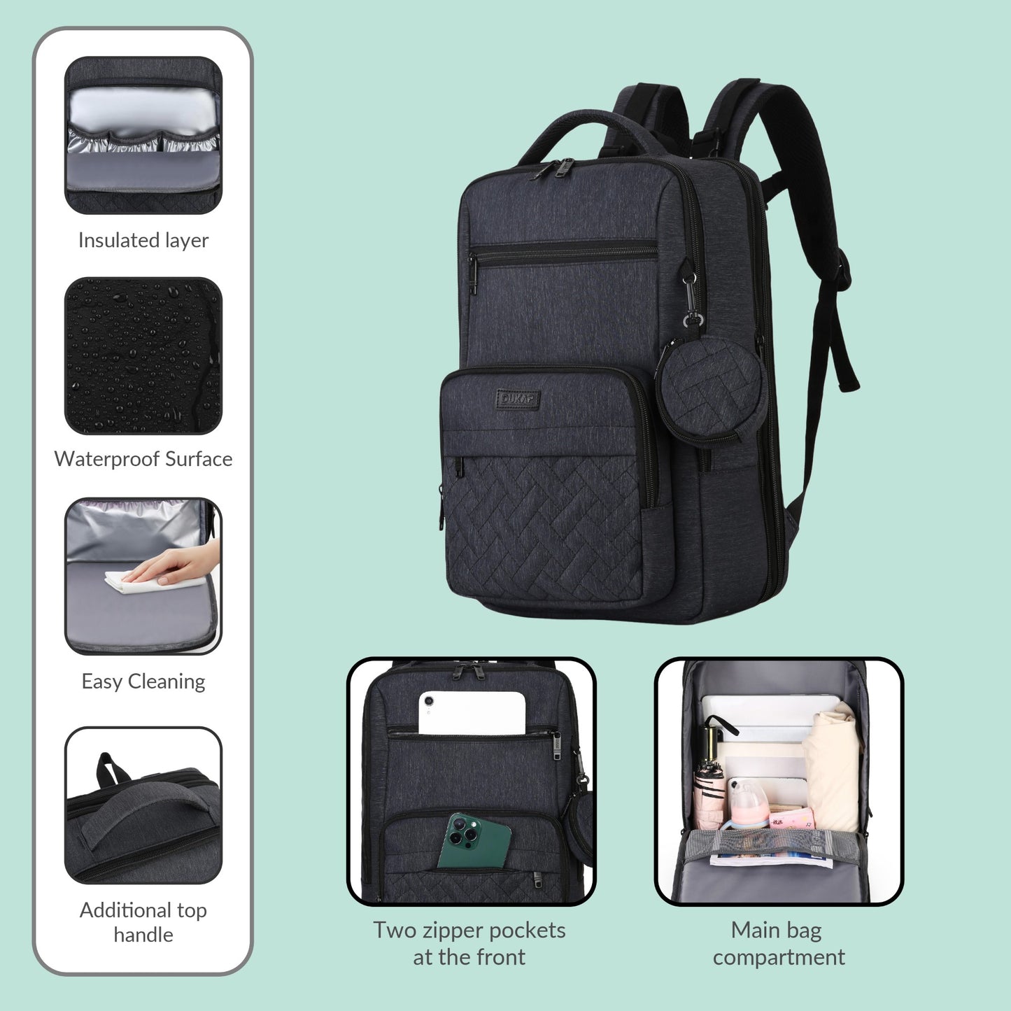 MOM-Pro Expandable Diaper Backpack