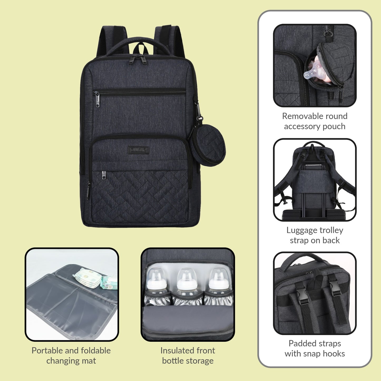 MOM-Pro Expandable Diaper Backpack