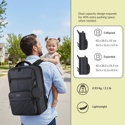 MOM-Pro Expandable Diaper Backpack