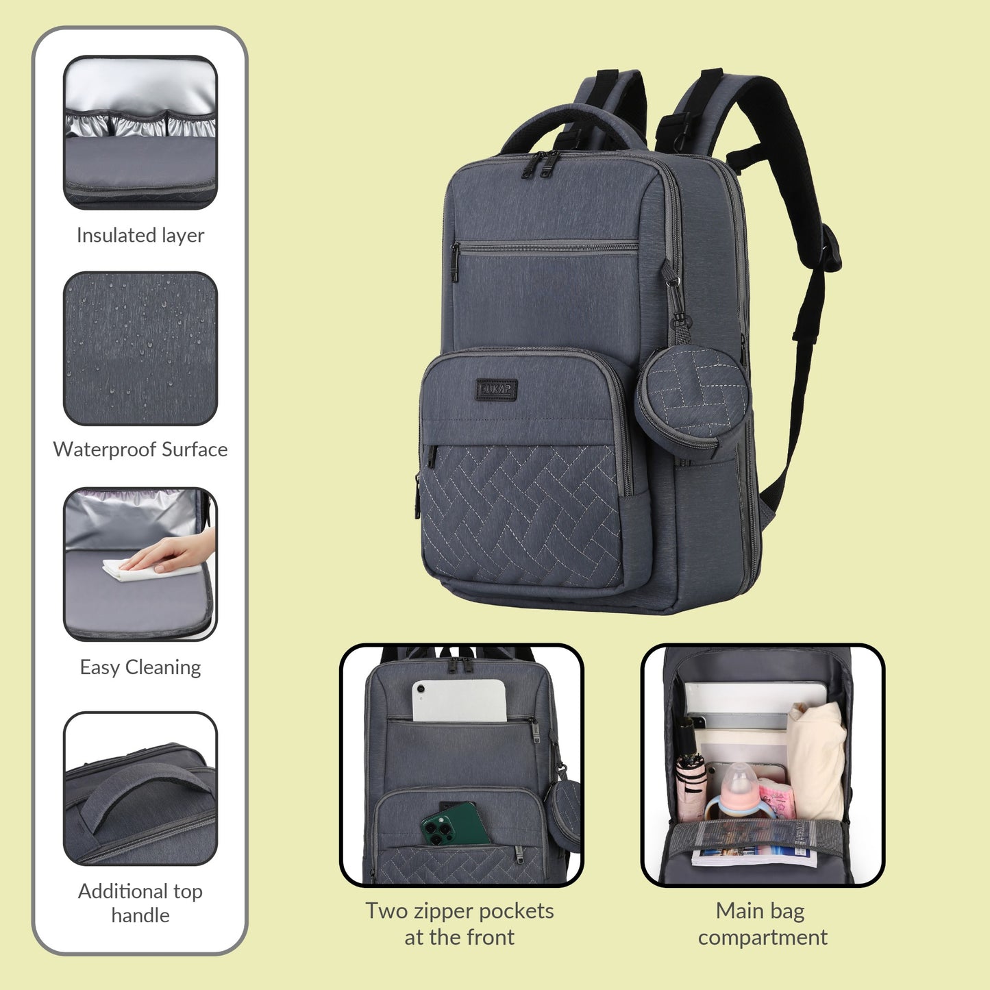 MOM-Pro Expandable Diaper Backpack