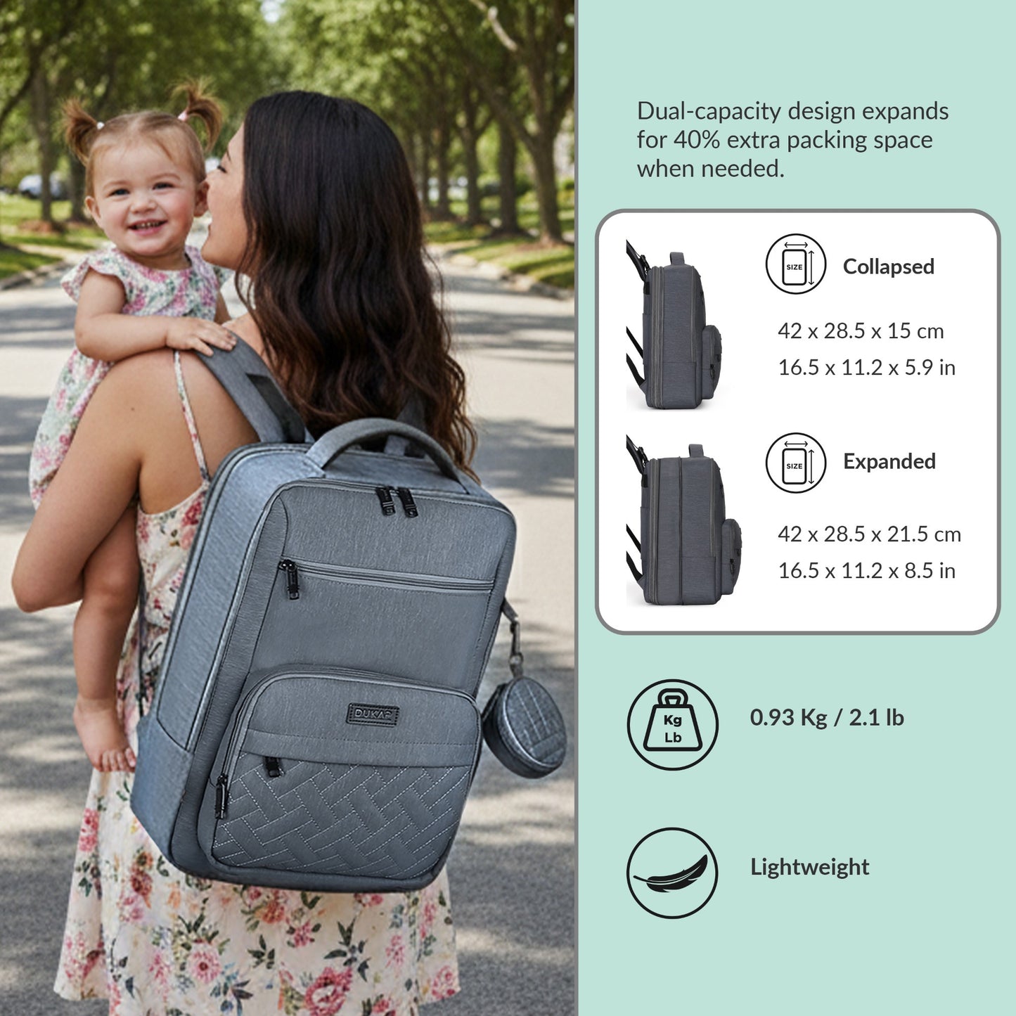 MOM-Pro Expandable Diaper Backpack