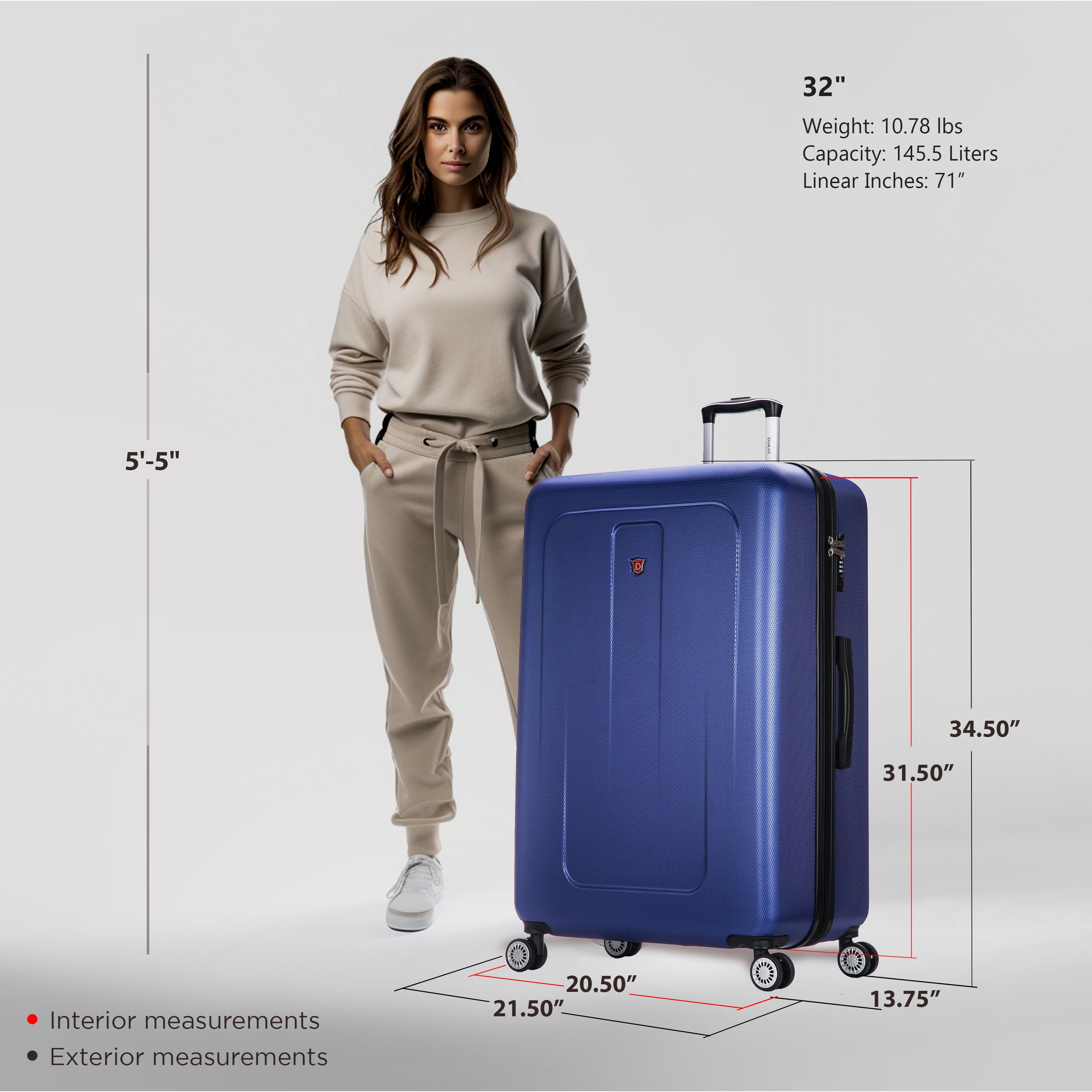 Crypto Hardside Spinner 32-Inch Extra Large Luggage – Dukap