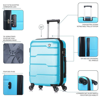 Dukap RODEZ Hardside Spinner 20-Inch Carry-On Luggage