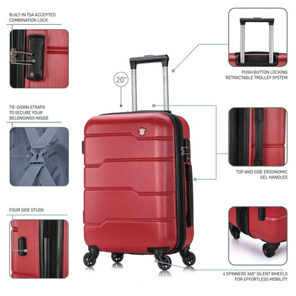 Dukap RODEZ Hardside Spinner 20-Inch Carry-On Luggage