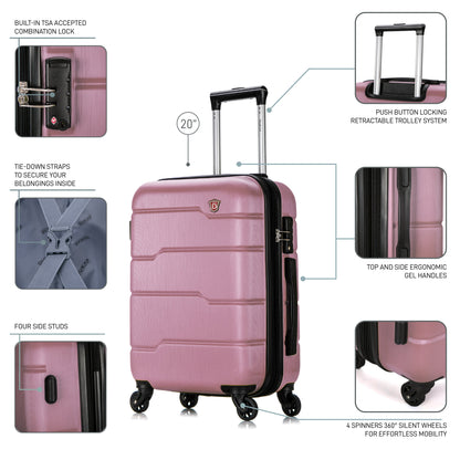 Dukap RODEZ Hardside Spinner 20-Inch Carry-On Luggage