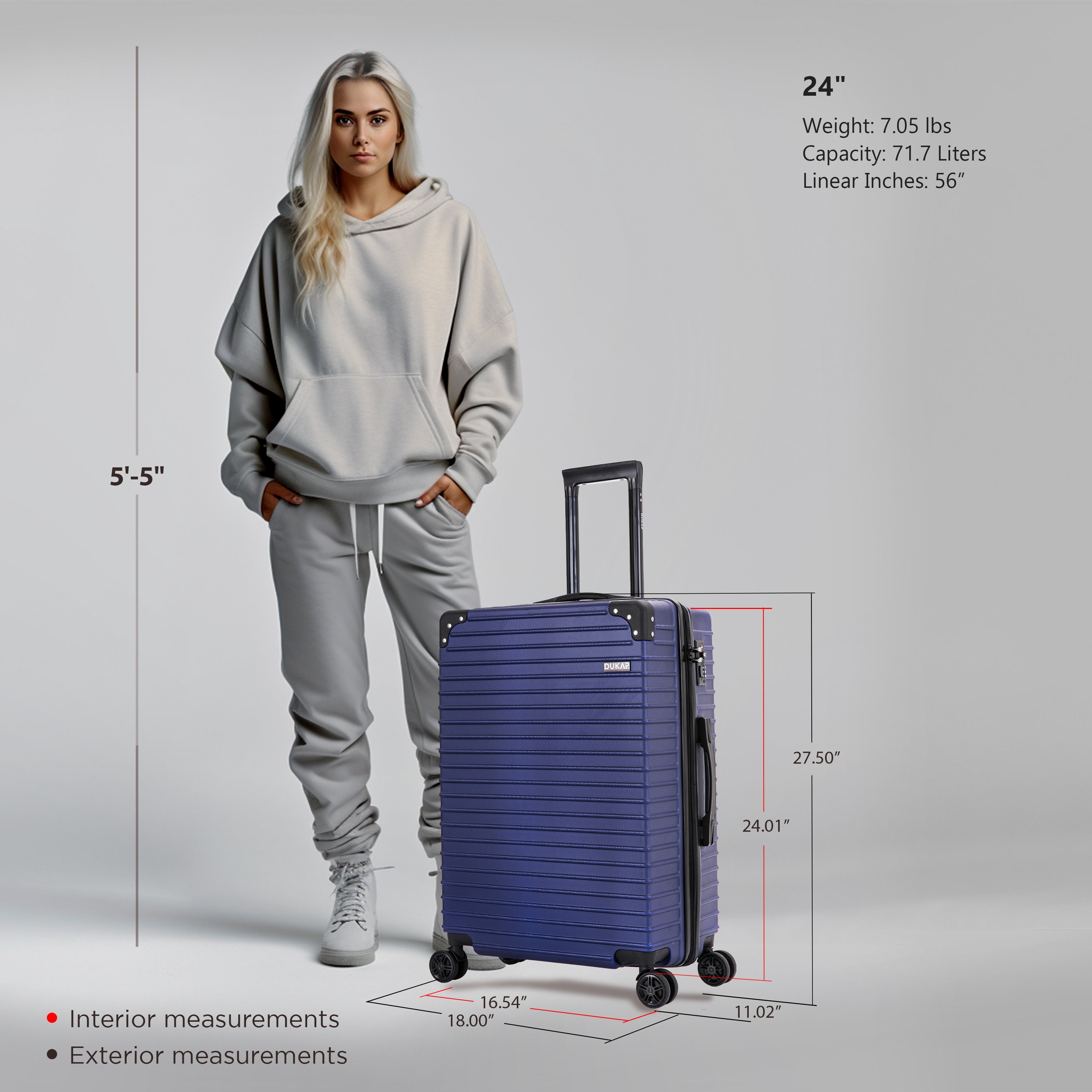 24 inch luggage dimensions online