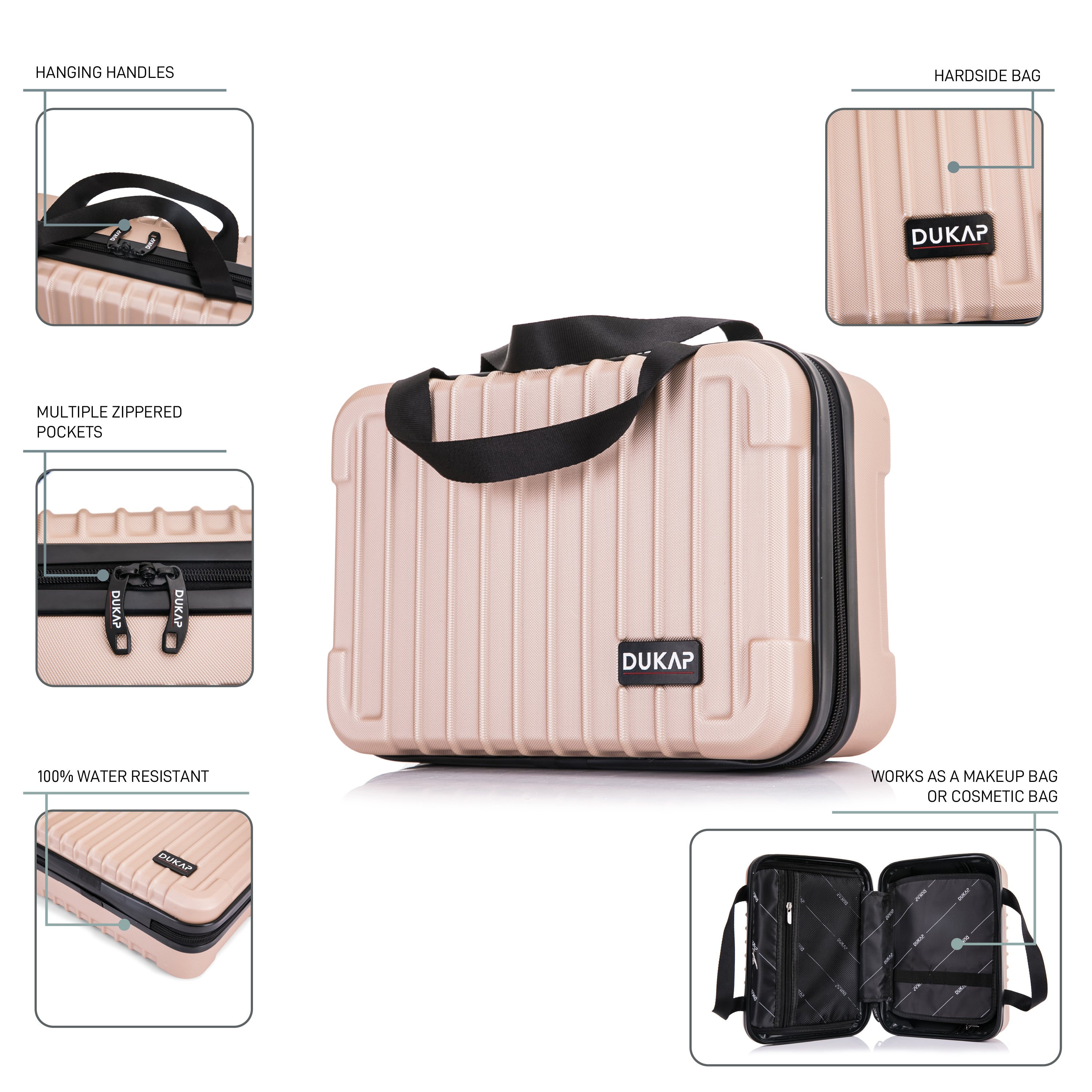 TOUR Lightweight Hardside Spinner 12-Inch Toiletry Bag – Dukap