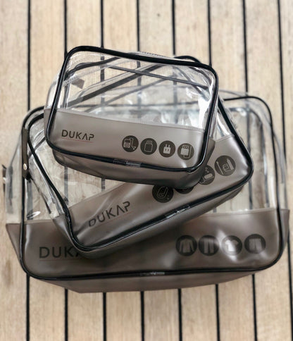 Dukap Clear Waterproof Durable Packing Cubes - 3 Piece Set