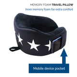 Dukap Memory Foam Travel Pillow with 360 Head and Neck Support