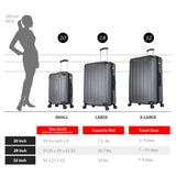  INTELY Hardside Spinner 28-inch suitcase with built-in digital weight scale